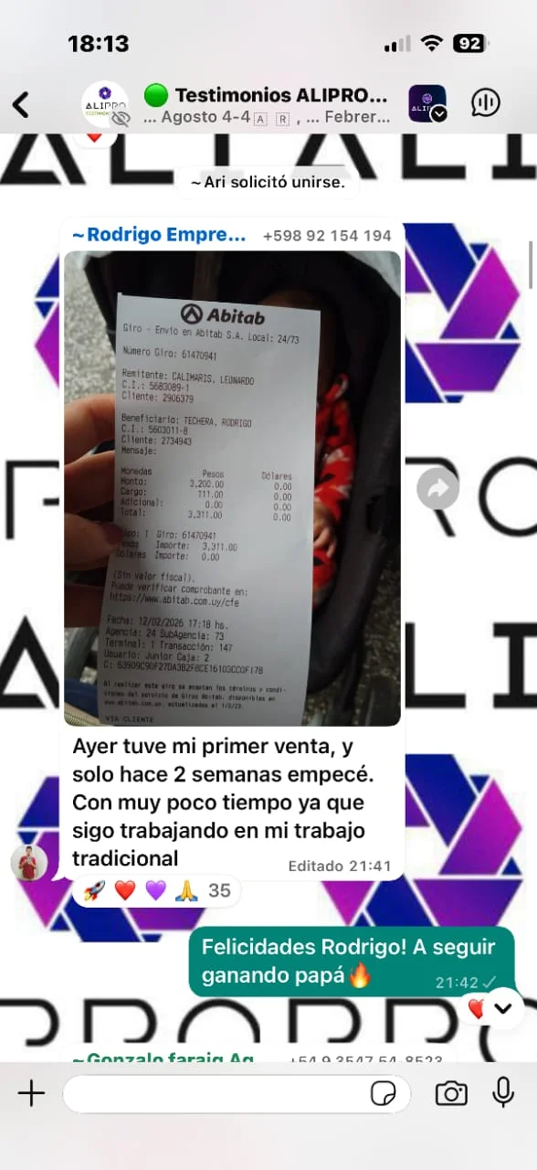 Captura: hizo su primera y segunda venta en menos de 24 horas, $134.000 a su cuenta